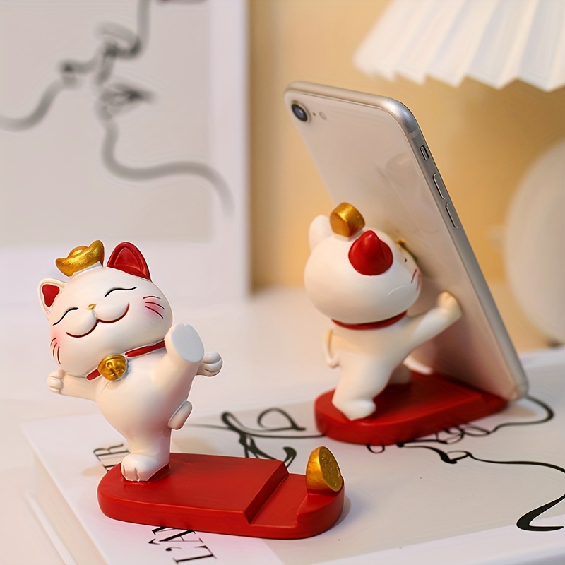 Event Support - 招き猫オフィスキュートキャットスタンド携帯電話タブレットホルダー、携帯電話、タブレット、デスクトップ装飾品に適しています。