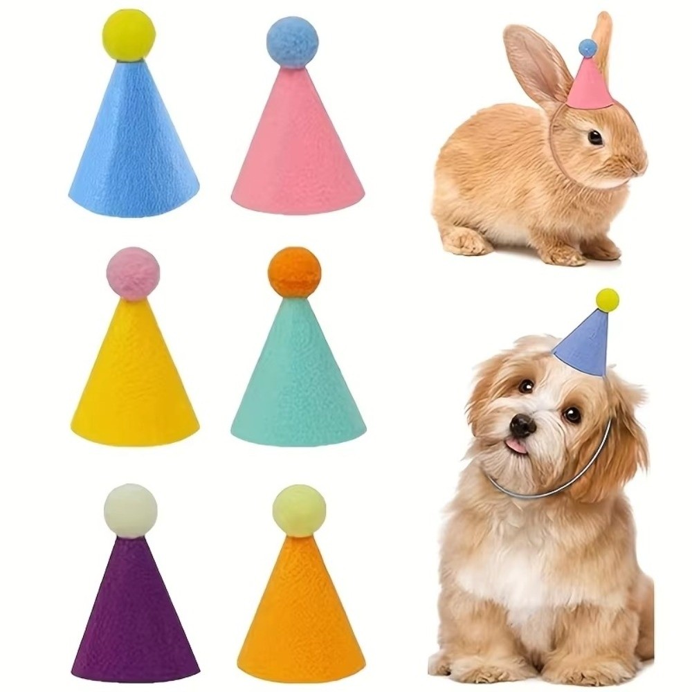 新6個セット ミニパーティーハット 軽量カラフルコーンハット - Party Hat Cone のレビューと価格