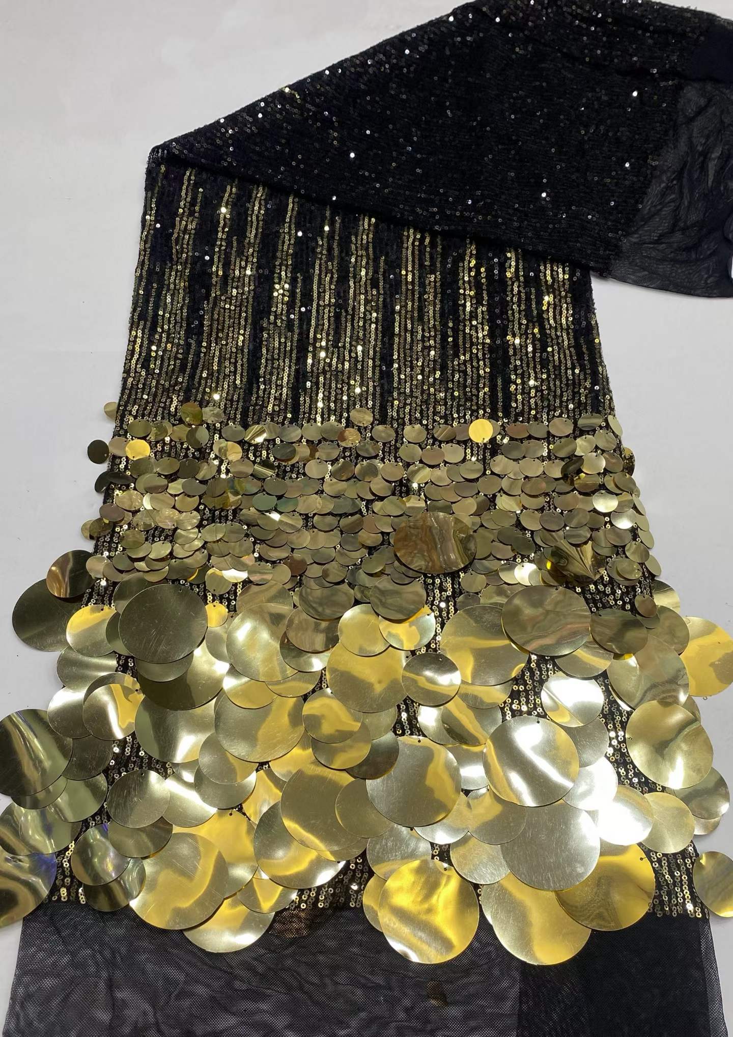 5ヤードのスパンコールチュールレース、アフリカレース生地、2 - Glitter Tablecloth のレビューと価格