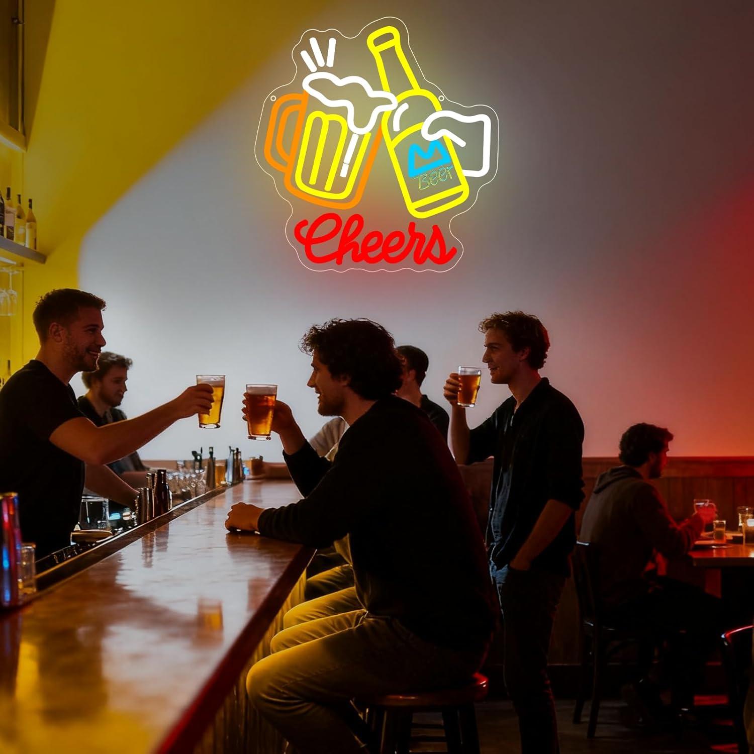 「Cheers Beer」のネオンサイン。調光機能付きUSB - Neon Sign Party のレビューと価格